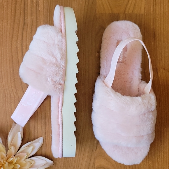 Koolaburra Shoes - KOOLABURRA BY UGG® Fuzzin Faux Fur II Pink Slide Slipper